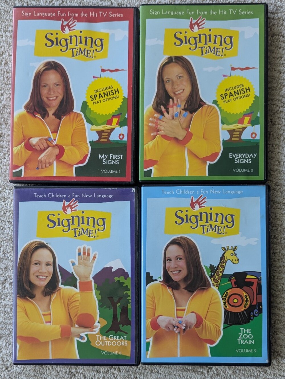 "Signing Time!" Educational Children's DVD Lot (4-Disc Bundle)